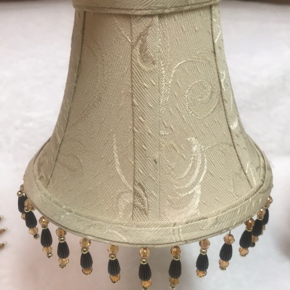 Linen, Beaded Chandelier Shades - Picture 2 of 8
